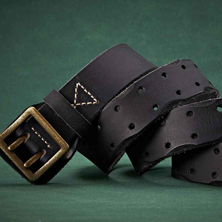 Obsidian Heritage Leather Belt