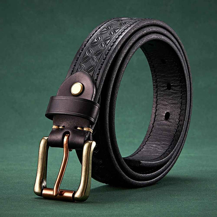 Aurelio Embossed Leather Belt