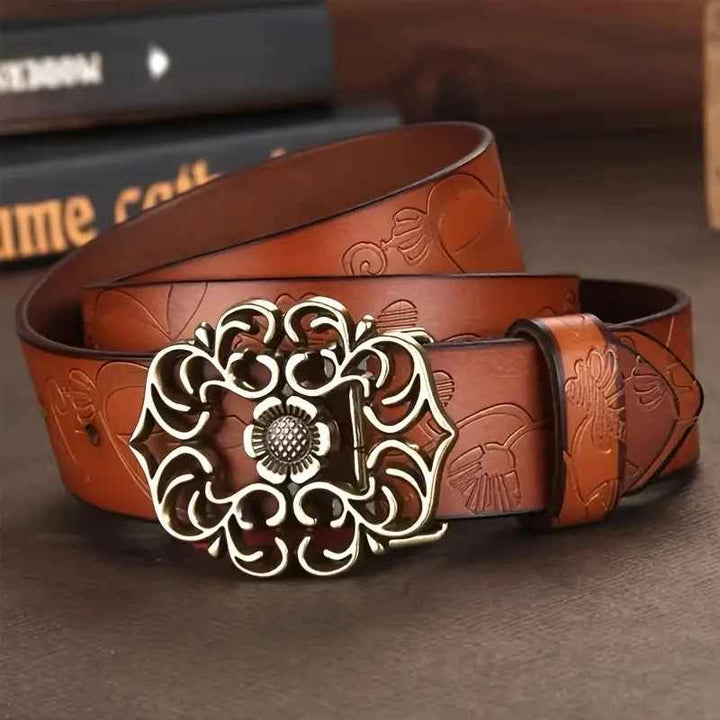 Aveline Floral Leather Belt