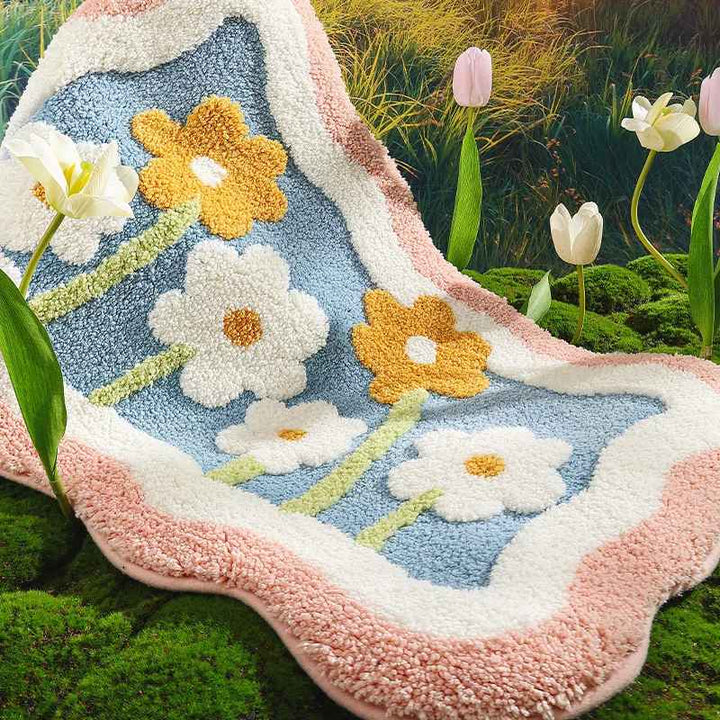 Floral Weave Bath Rug