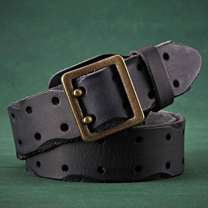 Obsidian Heritage Leather Belt