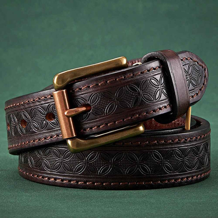 Aurelio Embossed Leather Belt