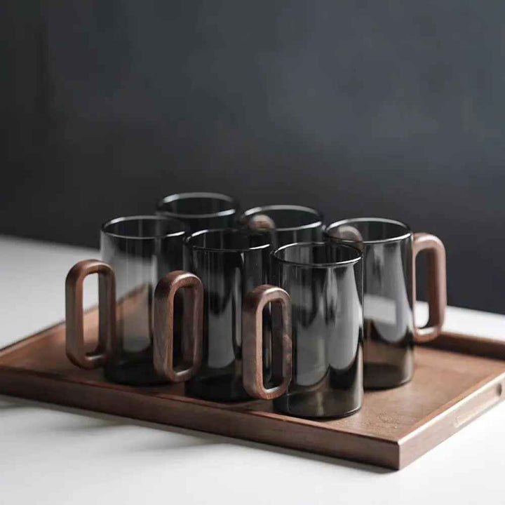 Alba Wood Glass Mug