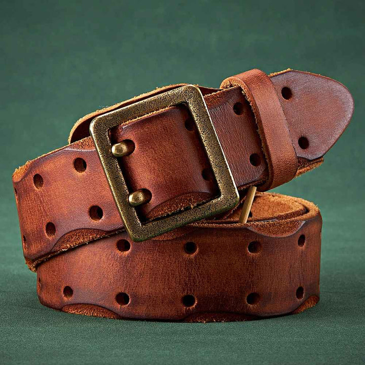 Obsidian Heritage Leather Belt