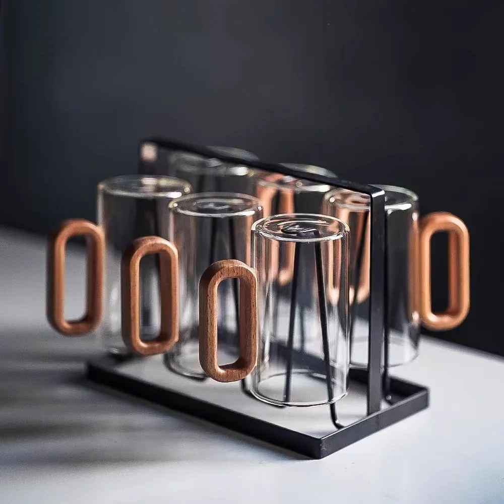 Alba Wood Glass Mug