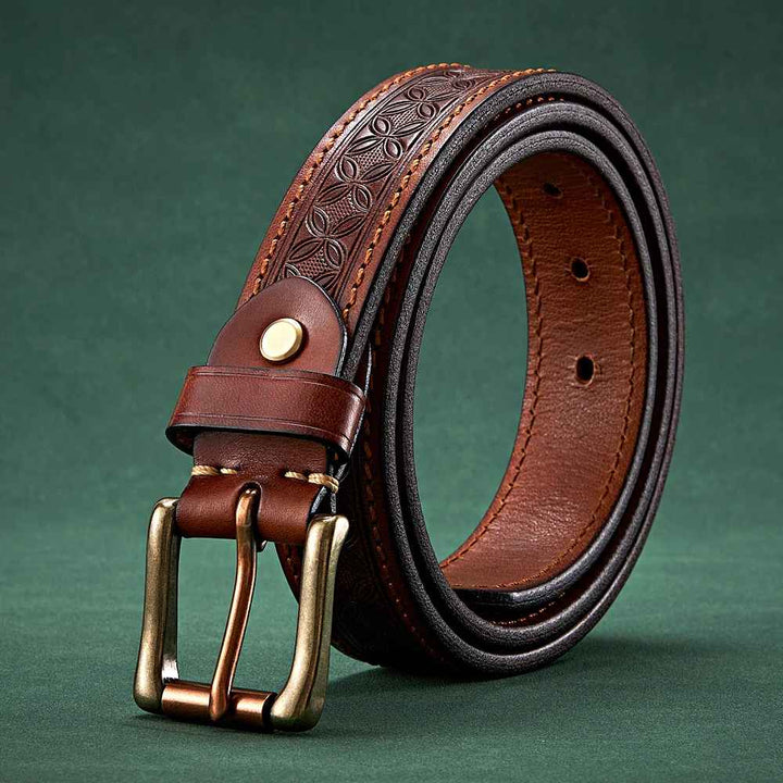 Aurelio Embossed Leather Belt