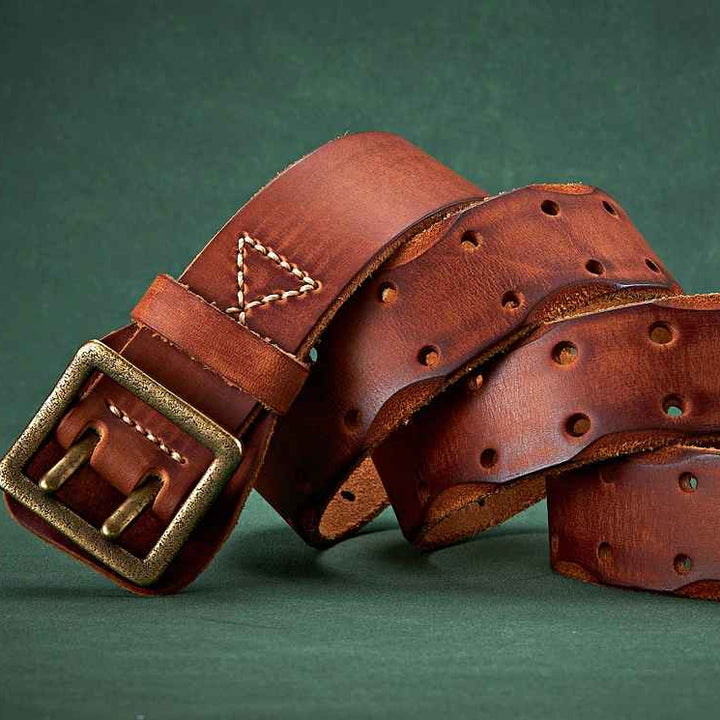 Obsidian Heritage Leather Belt