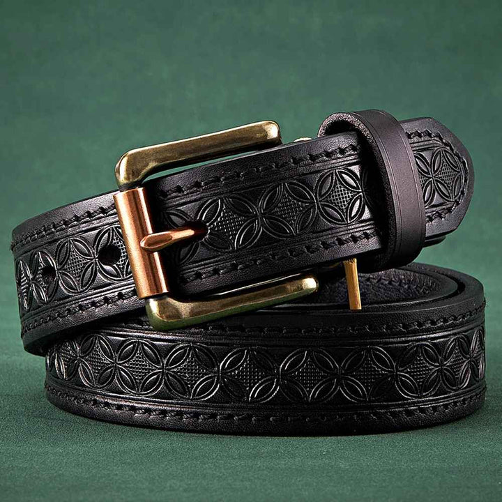 Aurelio Embossed Leather Belt