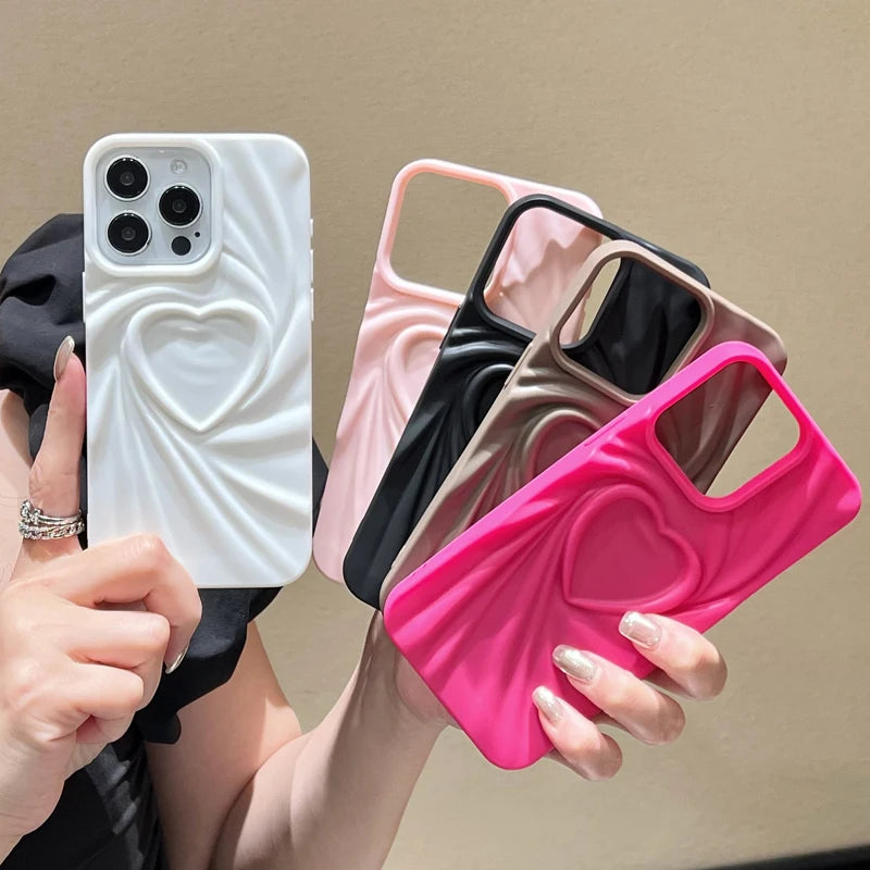 3D Sculpted Heart iPhone Case