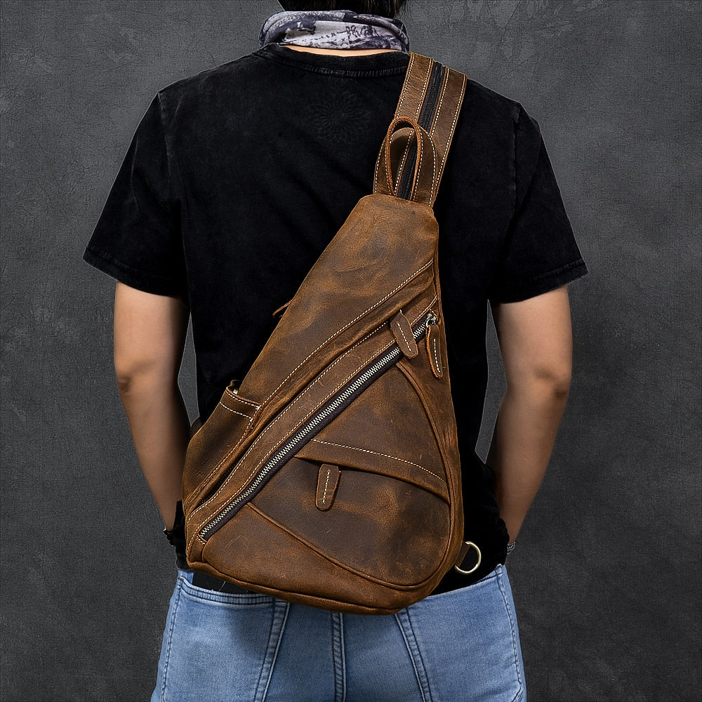 Paris Rugged Genuine Leather Backpack