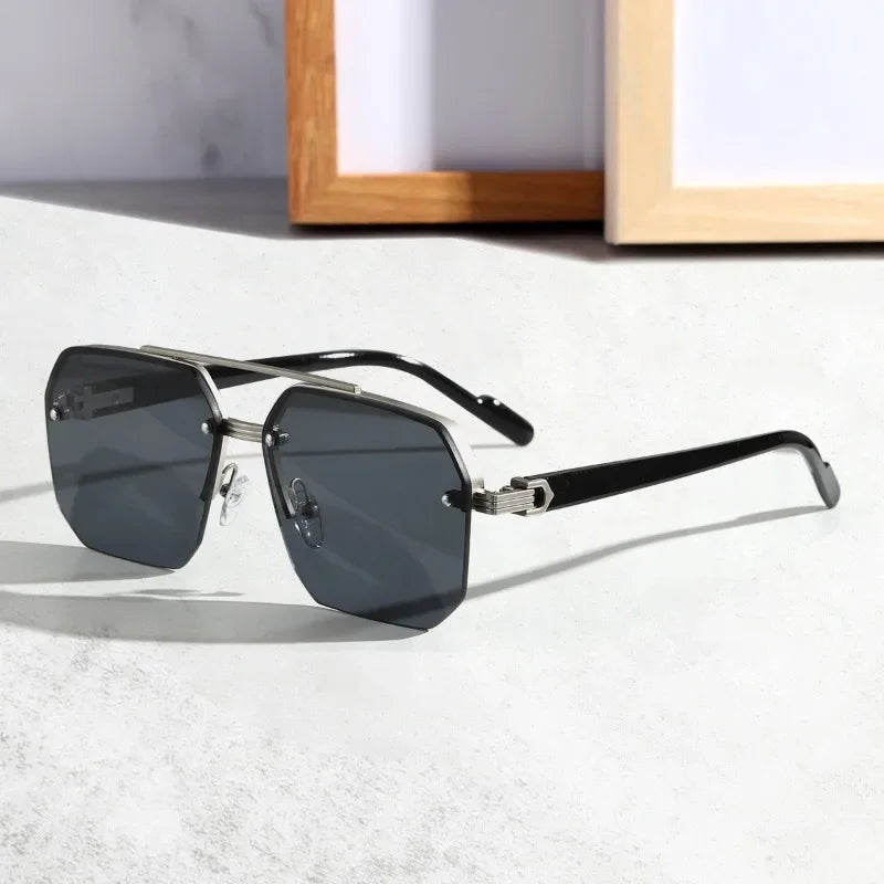 Luxury Semi Rimless Sunglasses