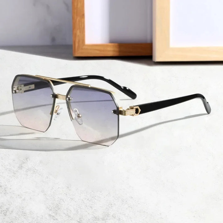 Luxury Semi Rimless Sunglasses