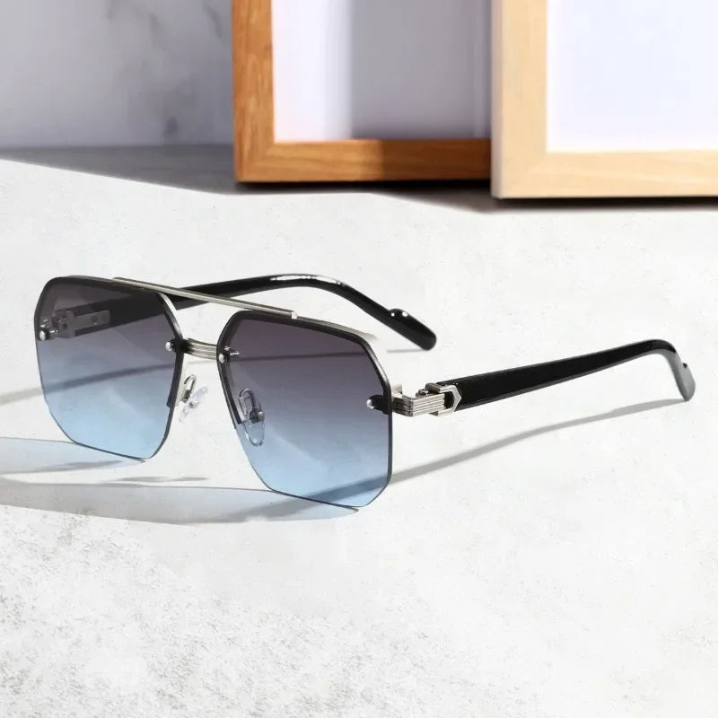 Luxury Semi Rimless Sunglasses