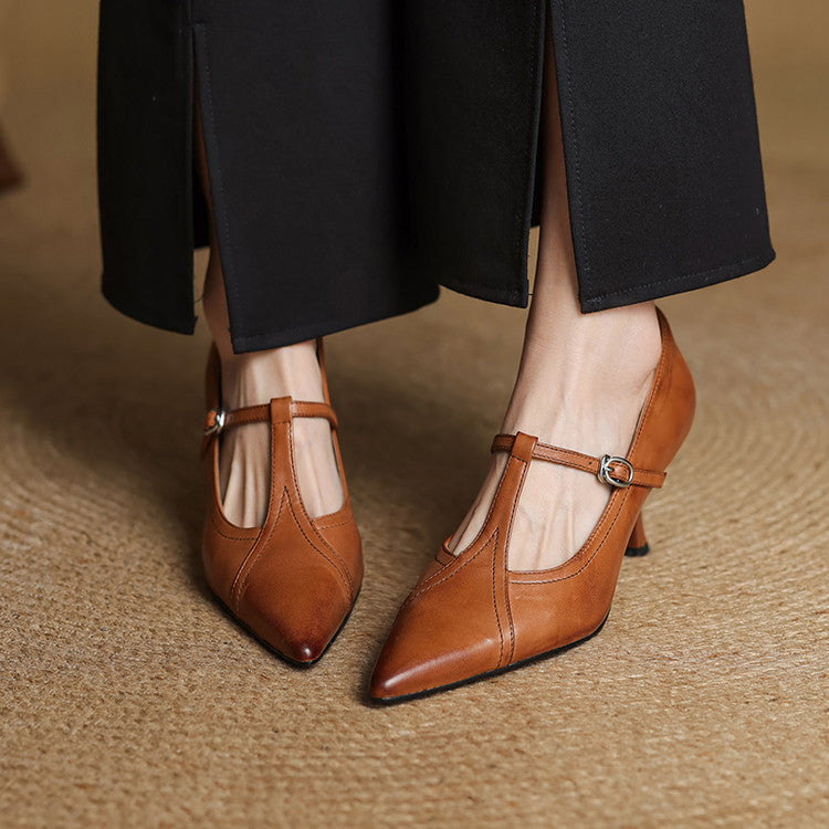 Valeria Genuine Leather Heels