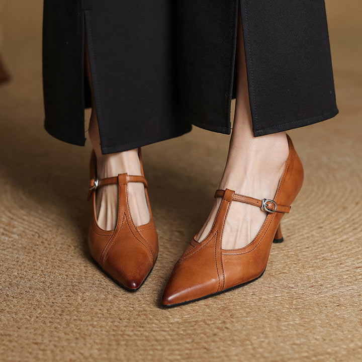 Valeria Genuine Leather Heels