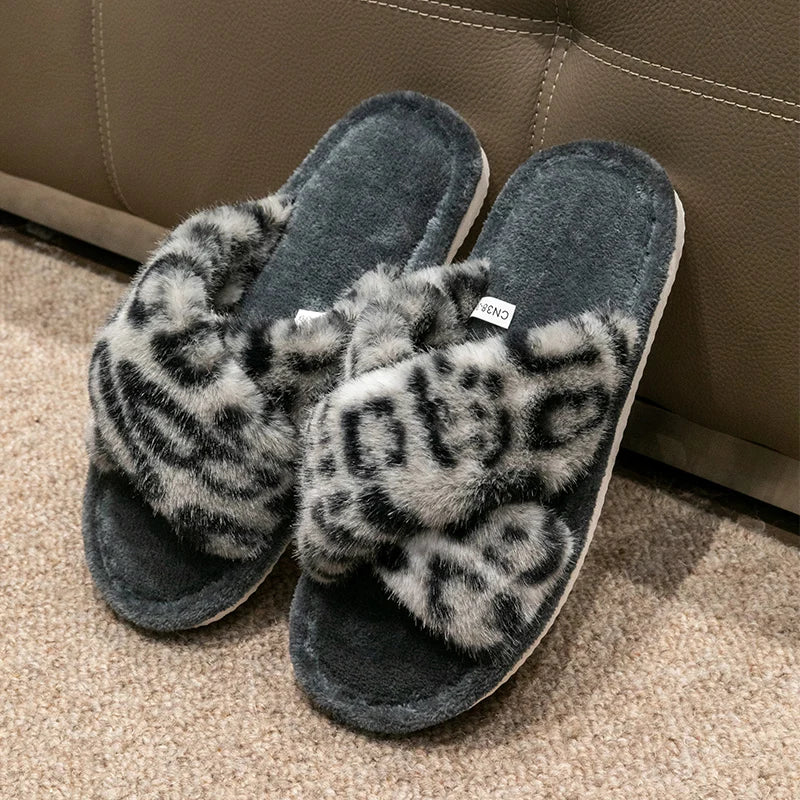 Savanna Leopard Cushion Slides
