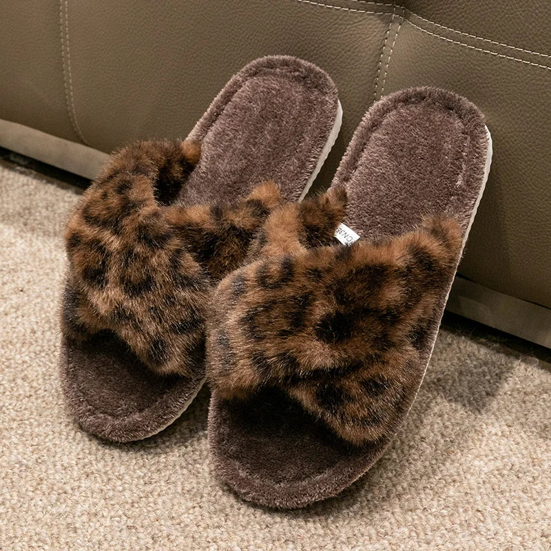 Savanna Leopard Cushion Slides