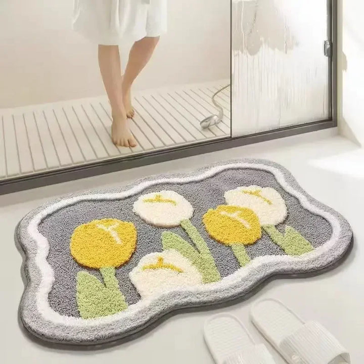 Floral Weave Bath Rug