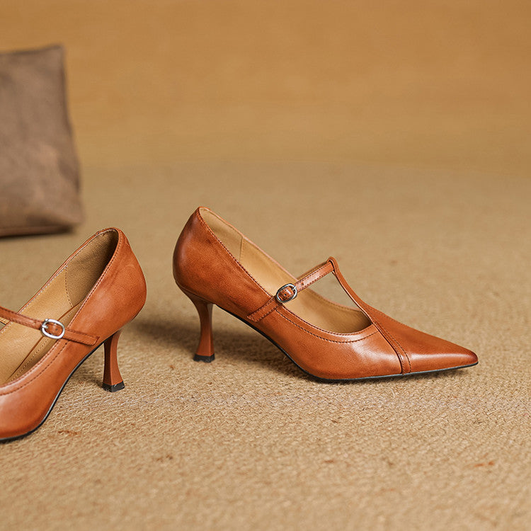 Valeria Genuine Leather Heels