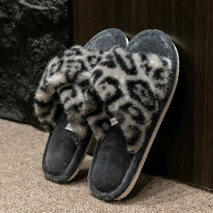Savanna Leopard Cushion Slides