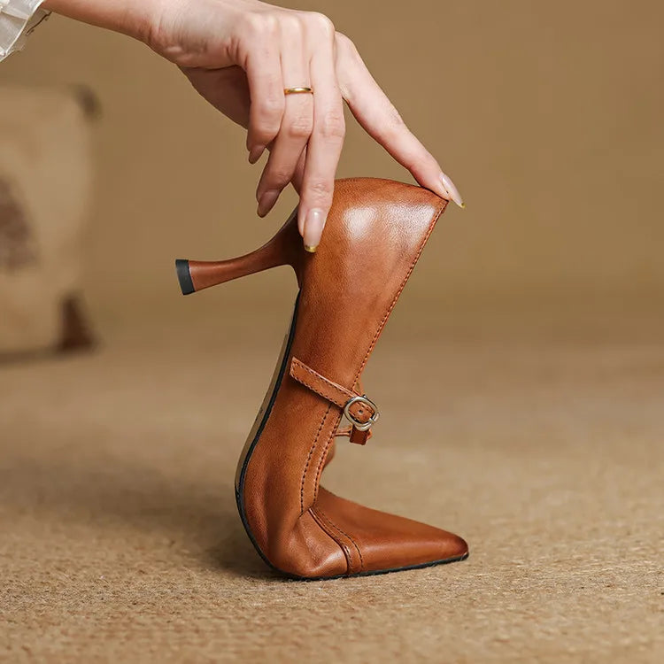 Valeria Genuine Leather Heels