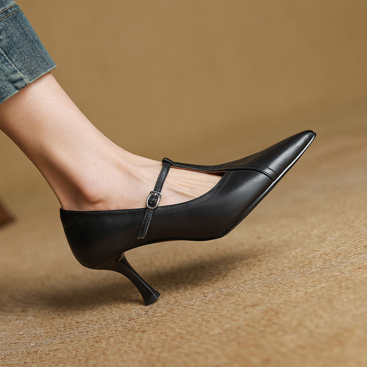 Valeria Genuine Leather Heels