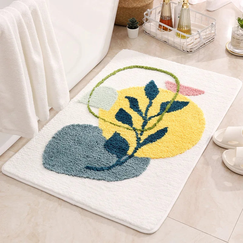 Earthly Leaf Organic Bath Rug