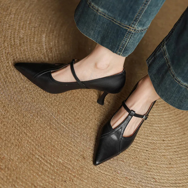 Valeria Genuine Leather Heels
