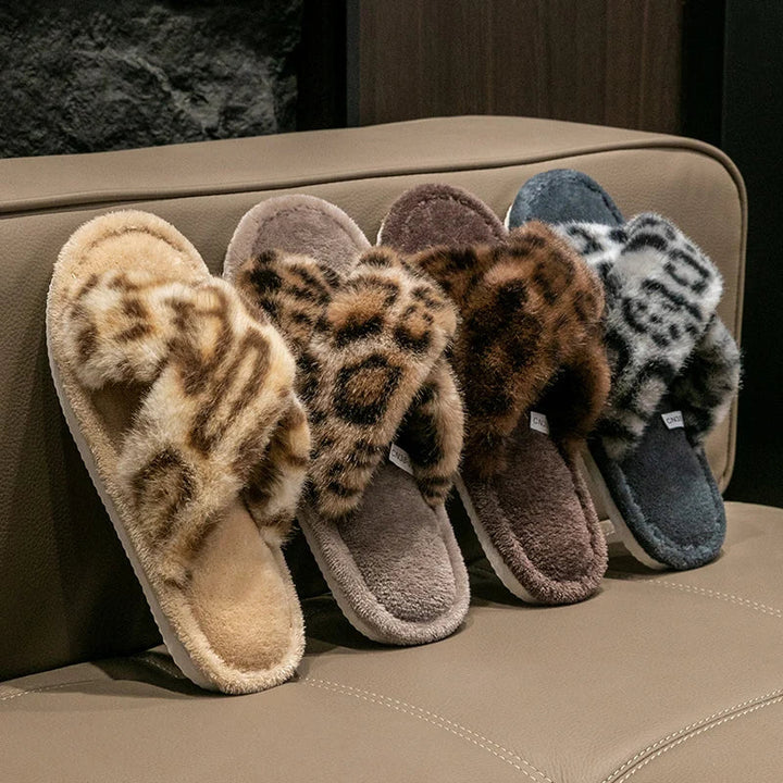 Savanna Leopard Cushion Slides