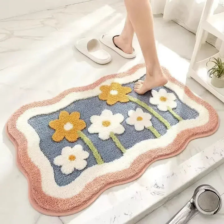 Floral Weave Bath Rug