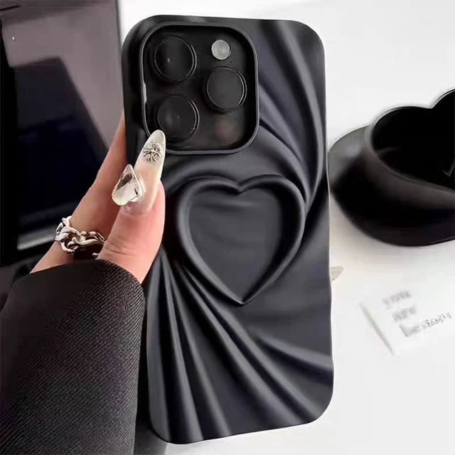 3D Sculpted Heart iPhone Case