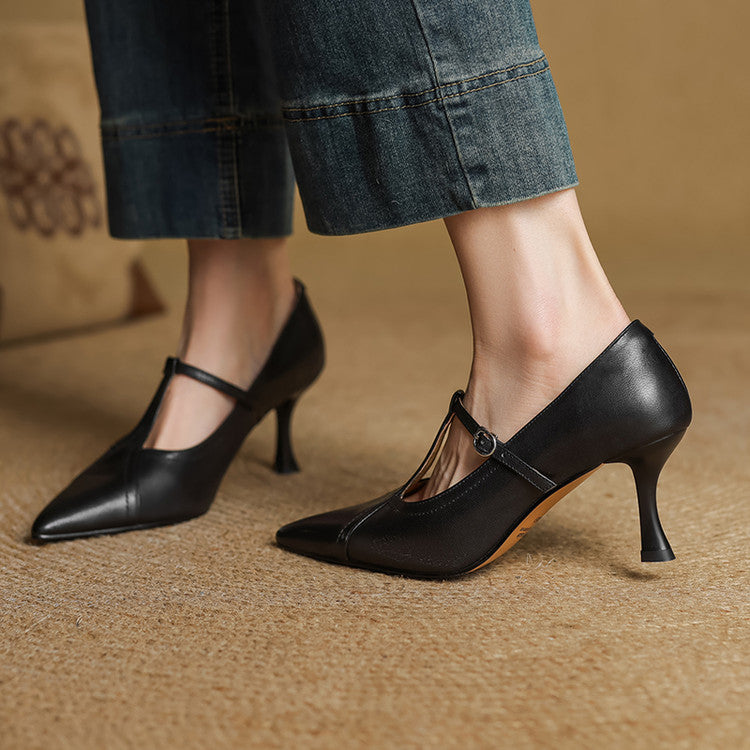 Valeria Genuine Leather Heels