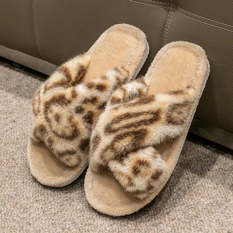 Savanna Leopard Cushion Slides