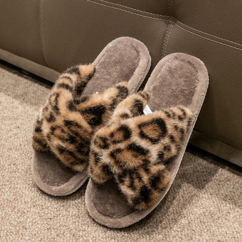 Savanna Leopard Cushion Slides