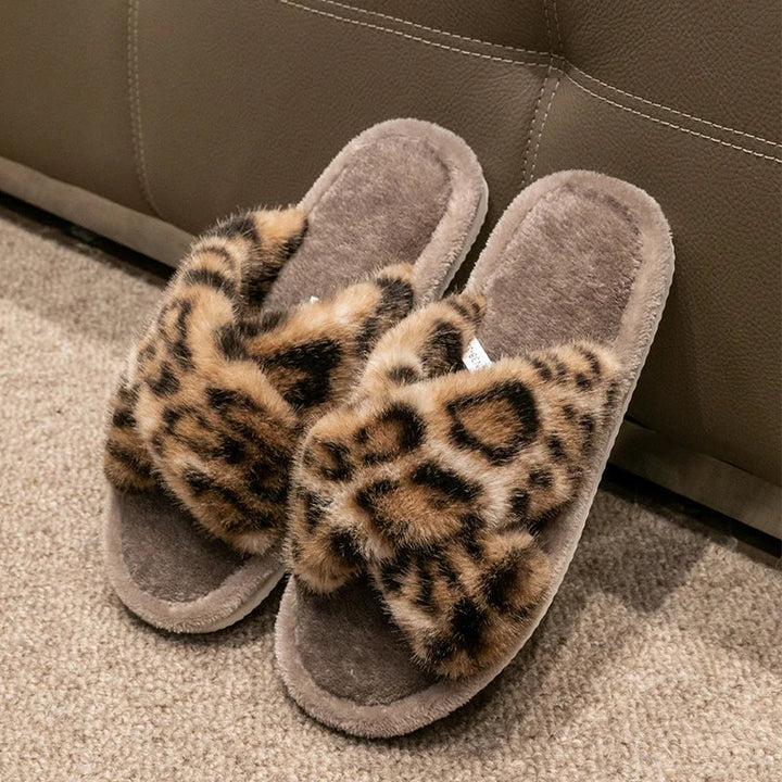 Savanna Leopard Cushion Slides