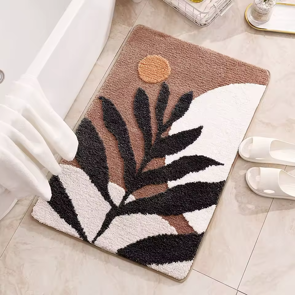 Earthly Leaf Organic Bath Rug
