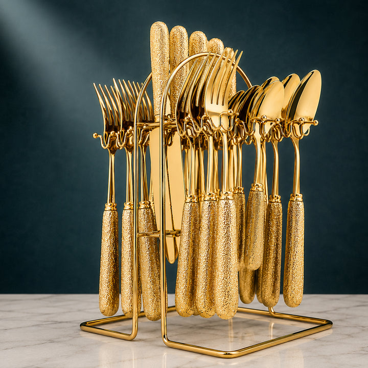 Lux Titanium Bistro Flatware Set