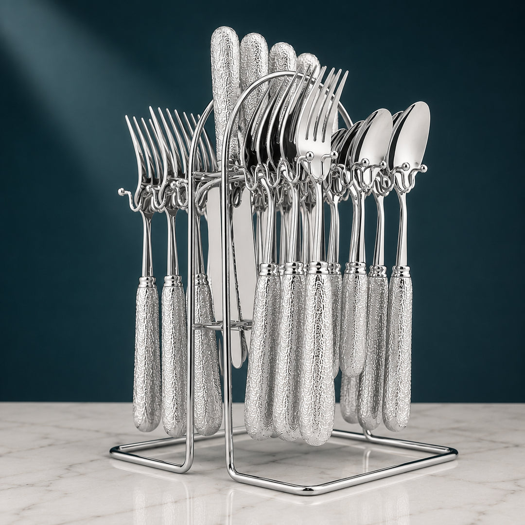 Lux Titanium Bistro Flatware Set