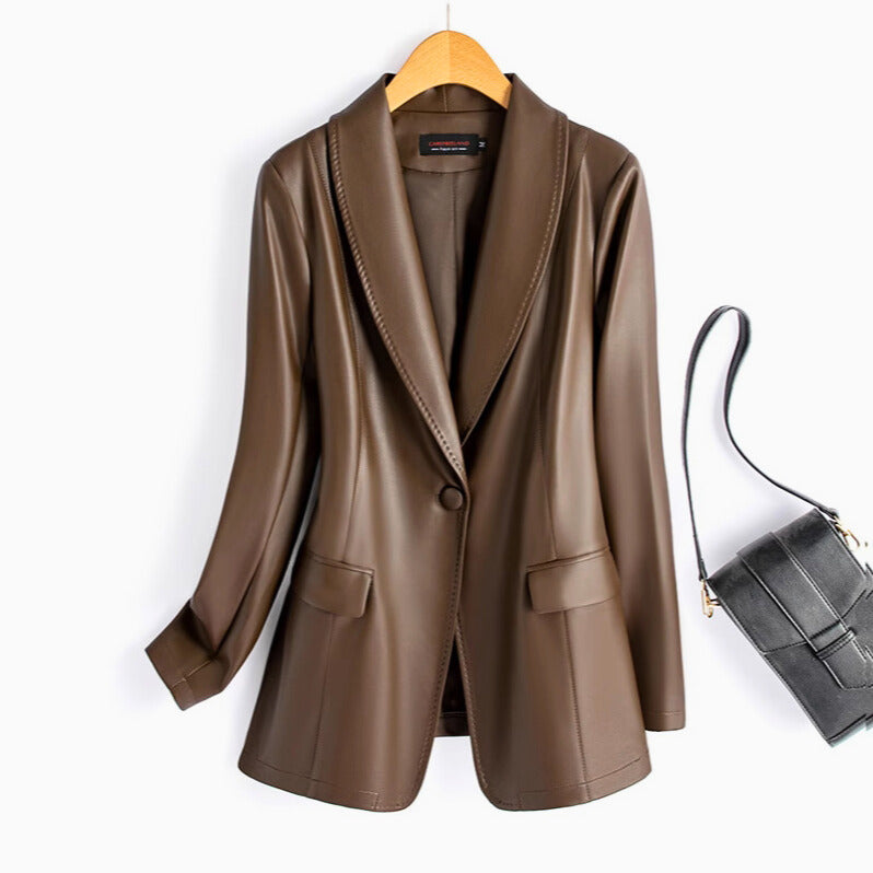 Avery Leather Blazer