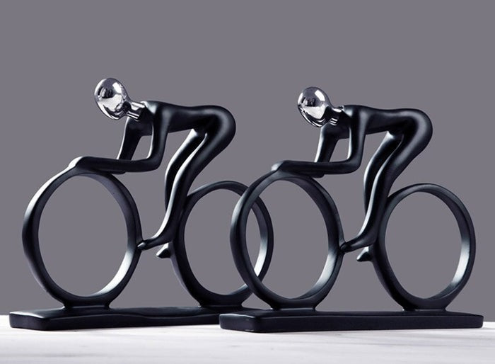 Minimalist Cyclist Statue