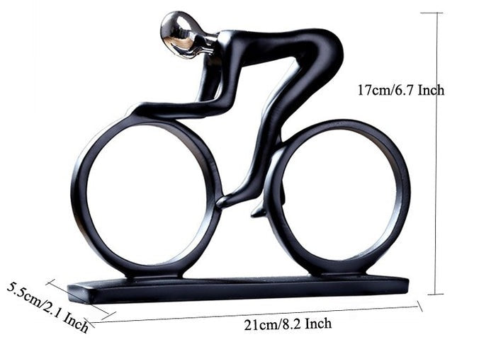 Minimalist Cyclist Statue