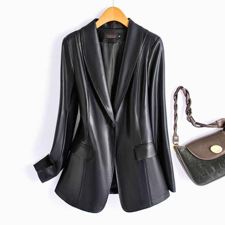 Avery Leather Blazer