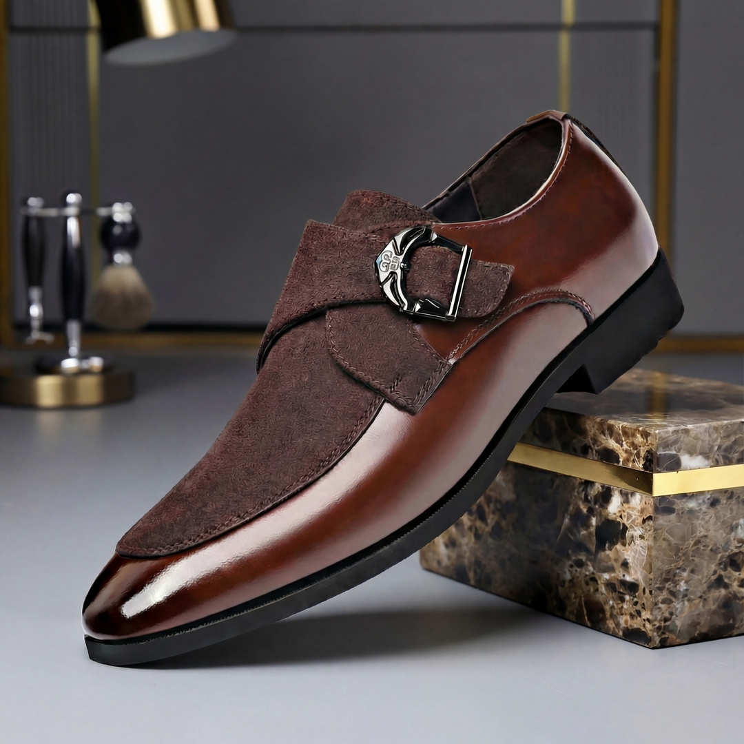 Marcello Leather Monk Strap Shoes